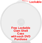 Free Lockable Clam Shell DVD Case with Purchase